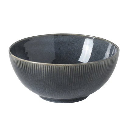 Gibson Elite Sandy Pines 4 Piece Nesting Bowl Set, 4”, 5.5”, 7” & 9” Round Stoneware Bowls, Reactive Glaze Finish, Mixing, Prep & Serving Bowls, Microwave & Dishwasher Safe