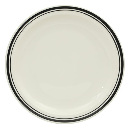 Gibson Home Hometown Diner 12-Piece Porcelain Dinnerware Set, Round Plates and Bowls Set for 4, Dishwasher Safe – Dinner Plate, Salad Plate & Cereal Bowl