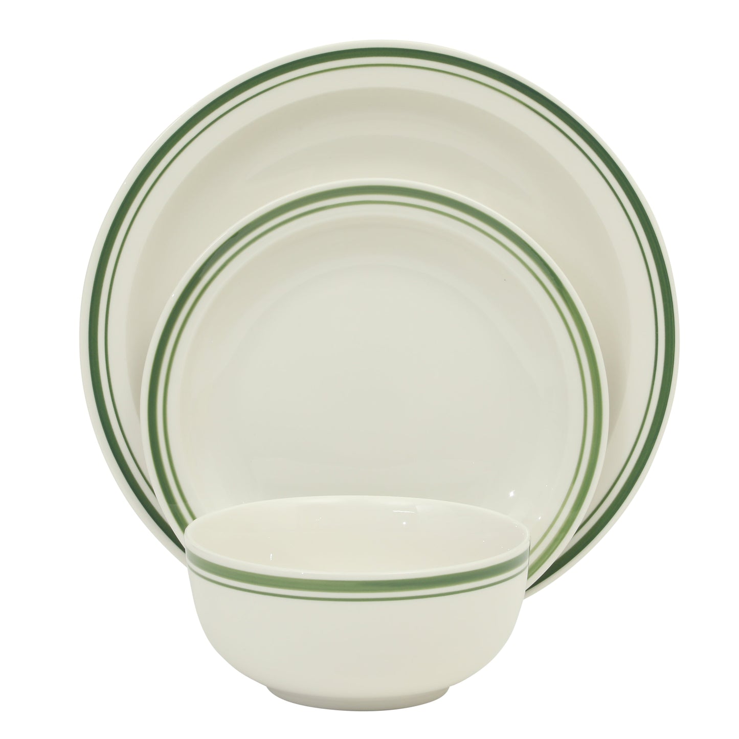 Gibson Home Hometown Diner 12-Piece Porcelain Dinnerware Set, Round Plates and Bowls Set for 4, Dishwasher Safe – Dinner Plate, Salad Plate & Cereal Bowl