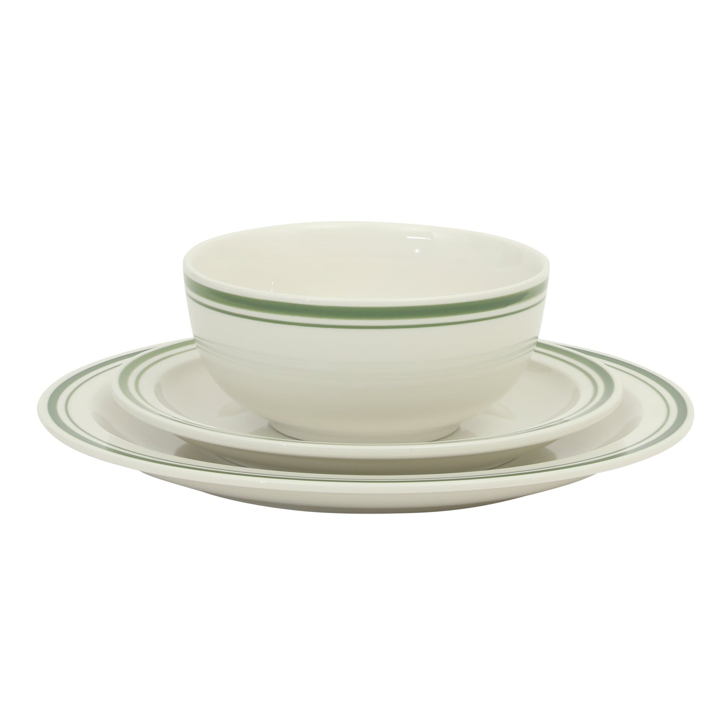 Gibson Home Hometown Diner 12-Piece Porcelain Dinnerware Set, Round Plates and Bowls Set for 4, Dishwasher Safe – Dinner Plate, Salad Plate & Cereal Bowl