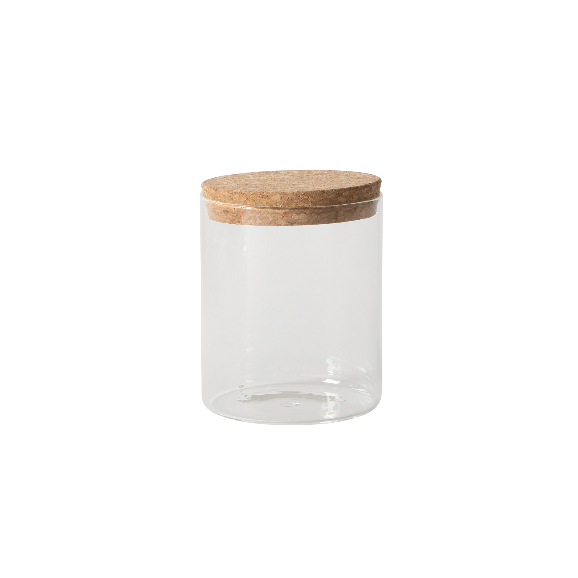 Sur La Table Kitchen Essentials Rue Lumiere 4-Piece Handmade Glass Canister Set with Airtight Cork Lids, Clear – 57 oz, 45 oz, 34 oz & 25 oz, Food Storage Jars, Dishwasher Safe, Pantry Organization