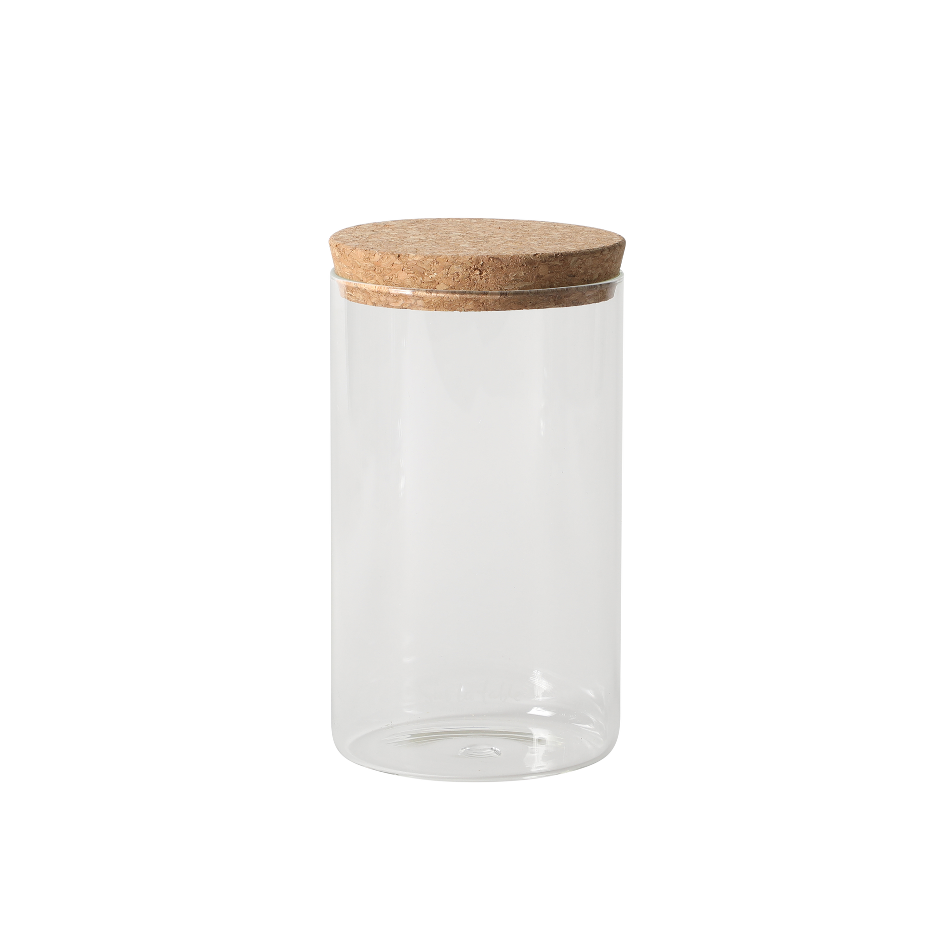 Sur La Table Kitchen Essentials Rue Lumiere 4-Piece Handmade Glass Canister Set with Airtight Cork Lids, Clear – 57 oz, 45 oz, 34 oz & 25 oz, Food Storage Jars, Dishwasher Safe, Pantry Organization