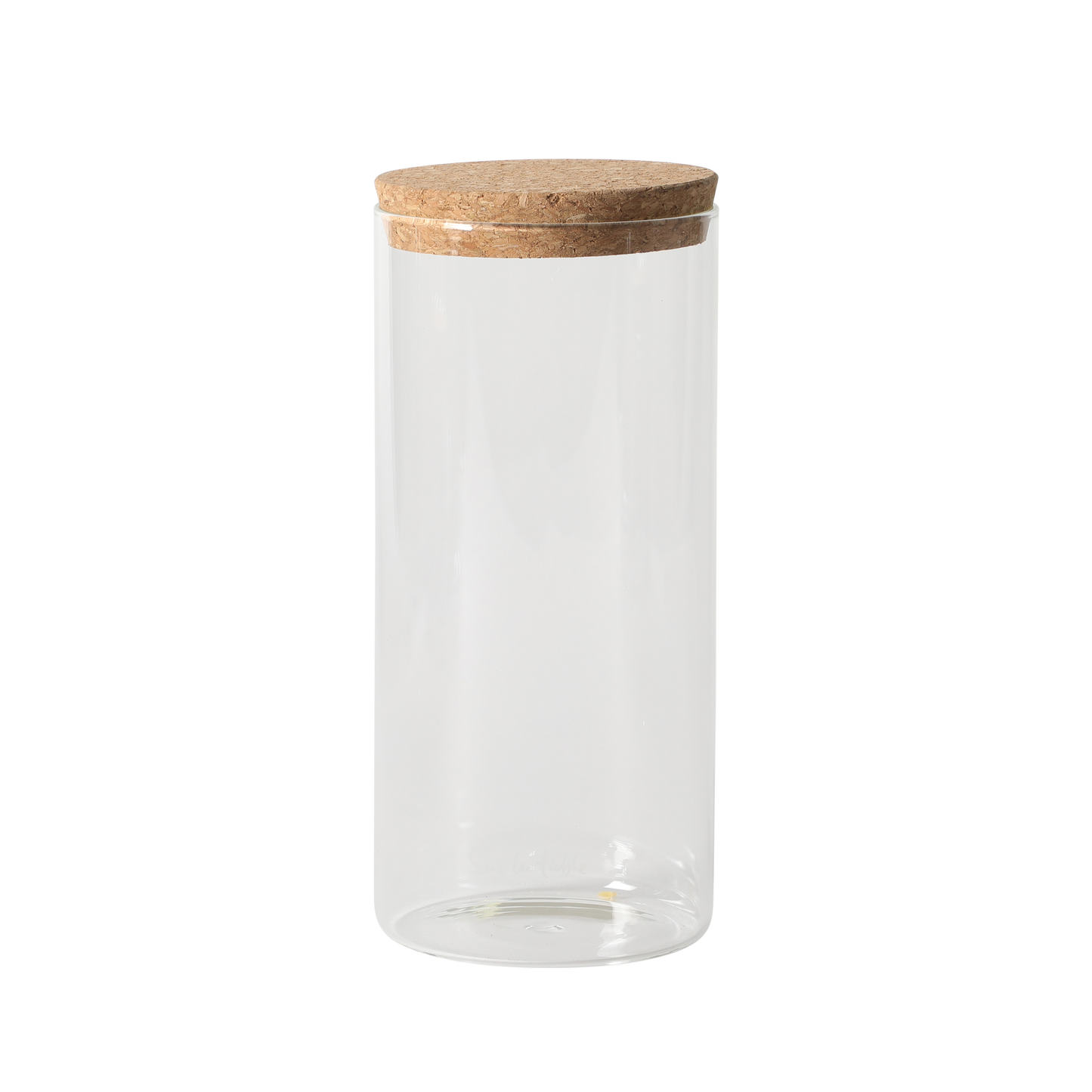 Sur La Table Kitchen Essentials Rue Lumiere 4-Piece Handmade Glass Canister Set with Airtight Cork Lids, Clear – 57 oz, 45 oz, 34 oz & 25 oz, Food Storage Jars, Dishwasher Safe, Pantry Organization