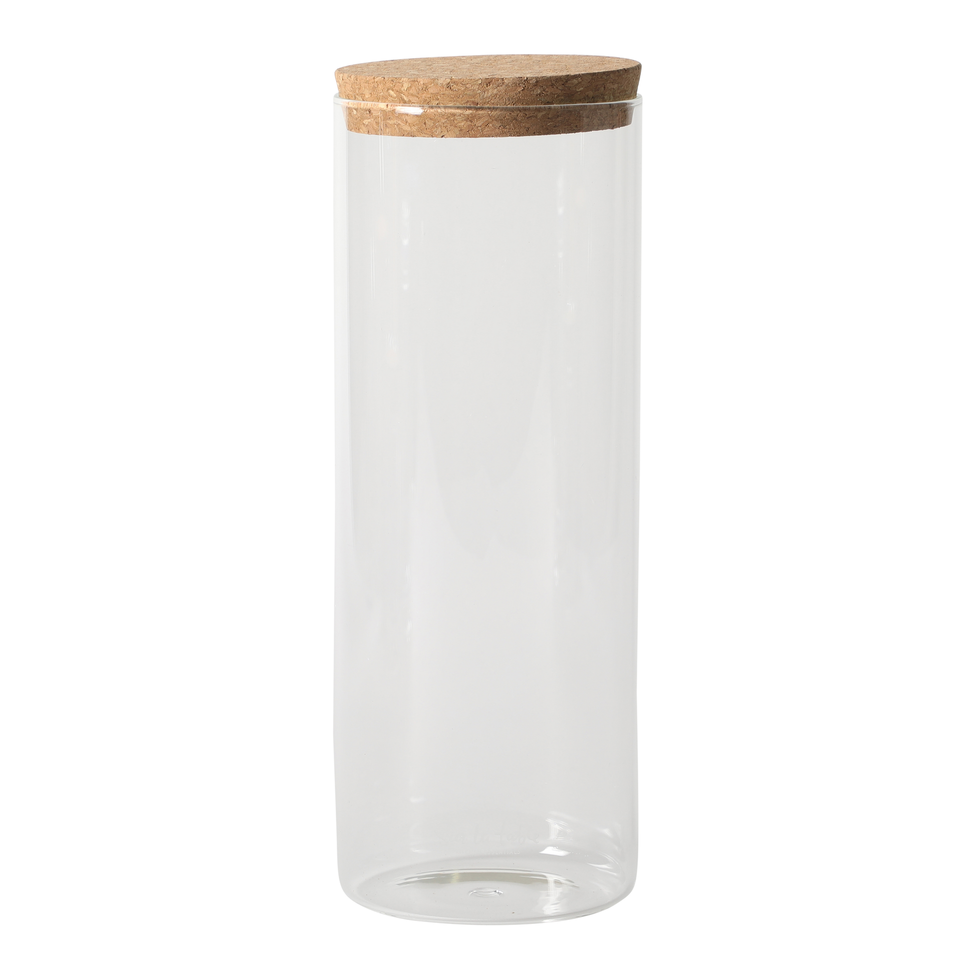 Sur La Table Kitchen Essentials Rue Lumiere 4-Piece Handmade Glass Canister Set with Airtight Cork Lids, Clear – 57 oz, 45 oz, 34 oz & 25 oz, Food Storage Jars, Dishwasher Safe, Pantry Organization
