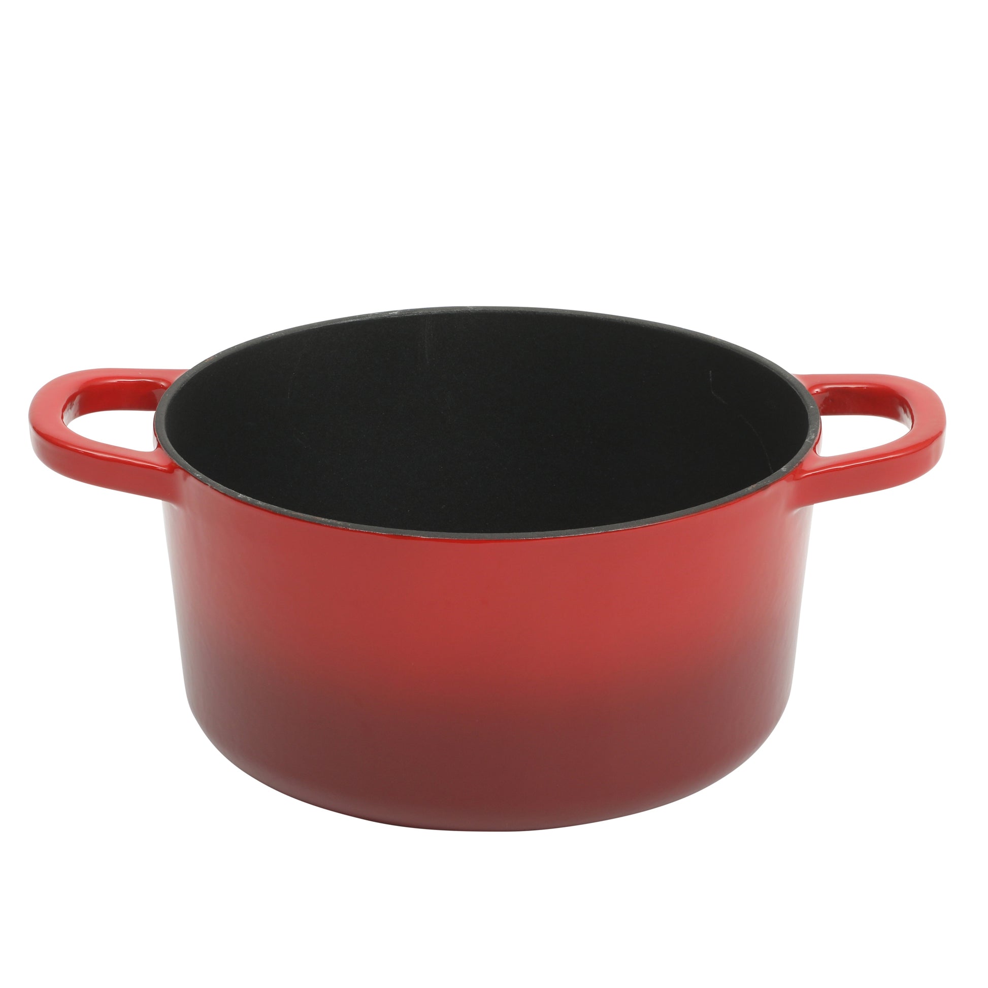 Crock Pot Artisan 3-Quart Round Cast Iron Dutch Oven With Oven Safe Borasilicate Lid - Red
