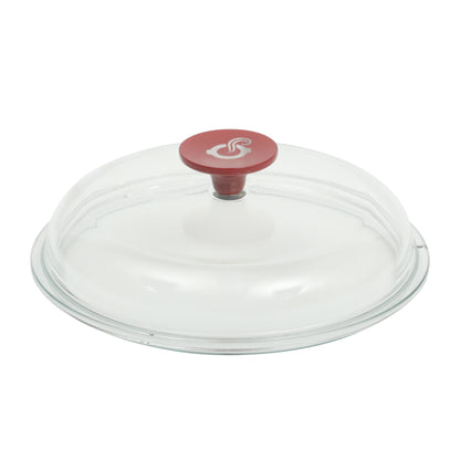 Crock Pot Artisan 3-Quart Round Cast Iron Dutch Oven With Oven Safe Borasilicate Lid - Red