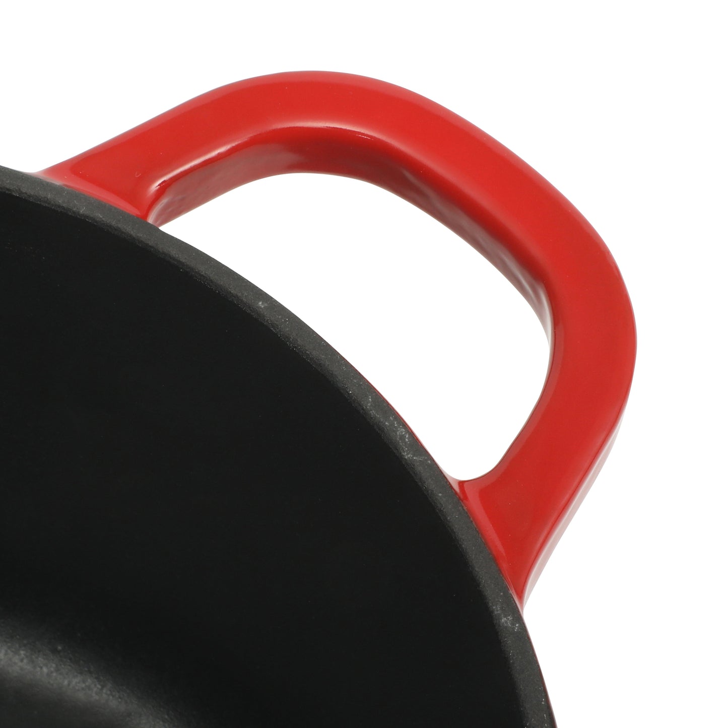 Crock Pot Artisan 3-Quart Round Cast Iron Dutch Oven With Oven Safe Borasilicate Lid - Red