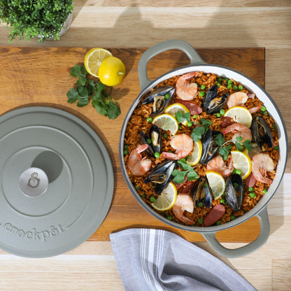 Crock Pot Artisan 7-Quart Round Enameled Cast Iron Dutch Oven