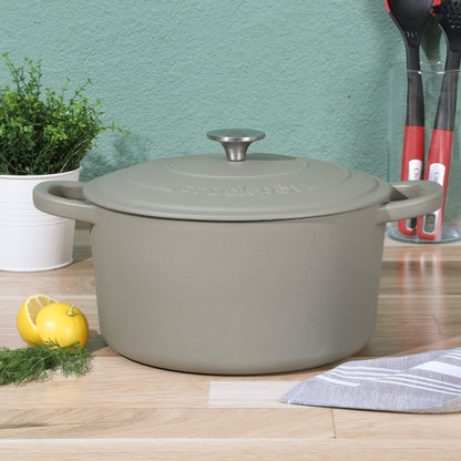 Crock Pot Artisan 7-Quart Round Enameled Cast Iron Dutch Oven