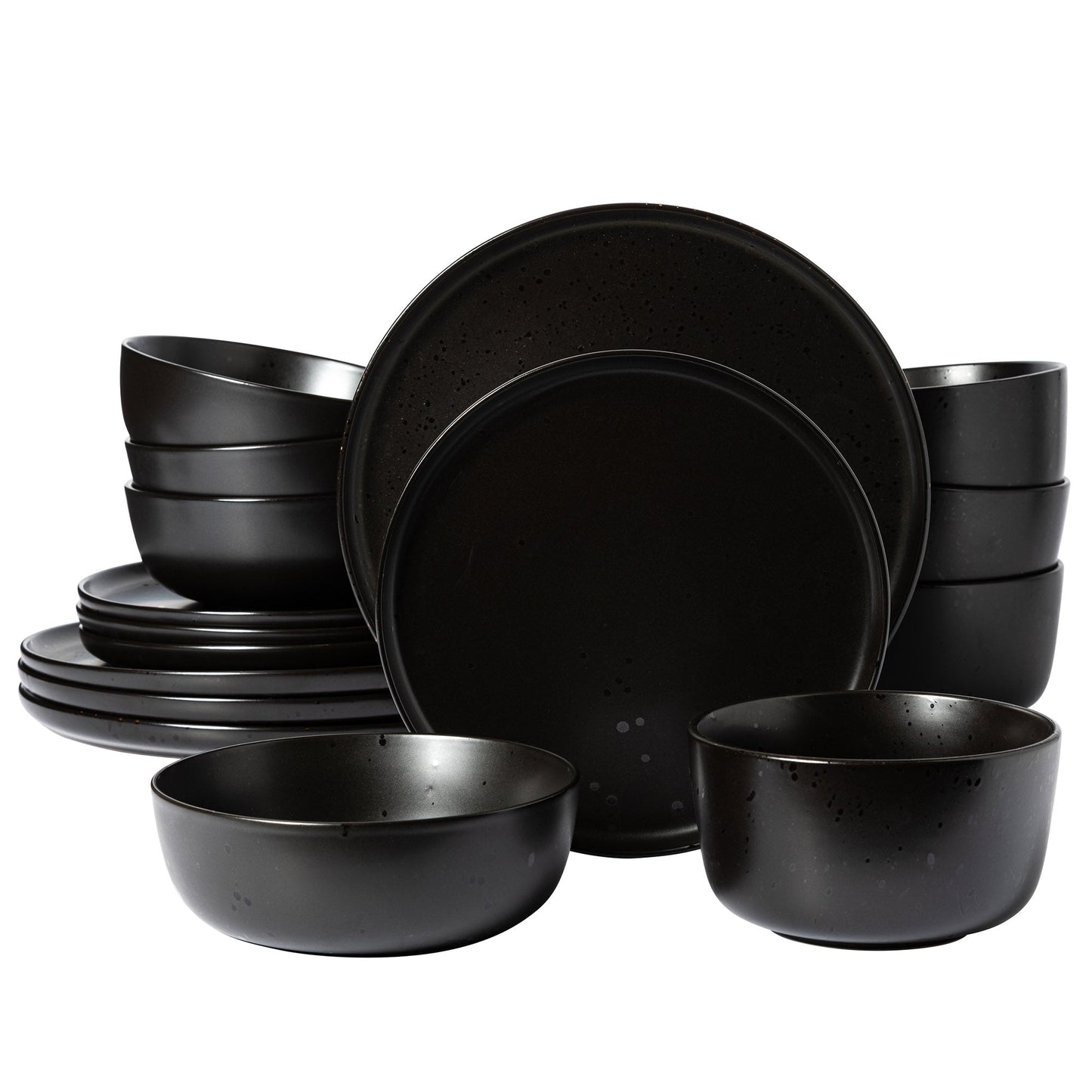 Gibson Elite James Street 16-Piece Reactive Stoneware Double Bowl Dinnerware Set