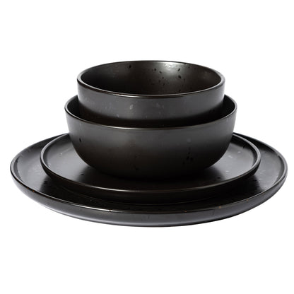 Gibson Elite James Street 16-Piece Reactive Stoneware Double Bowl Dinnerware Set