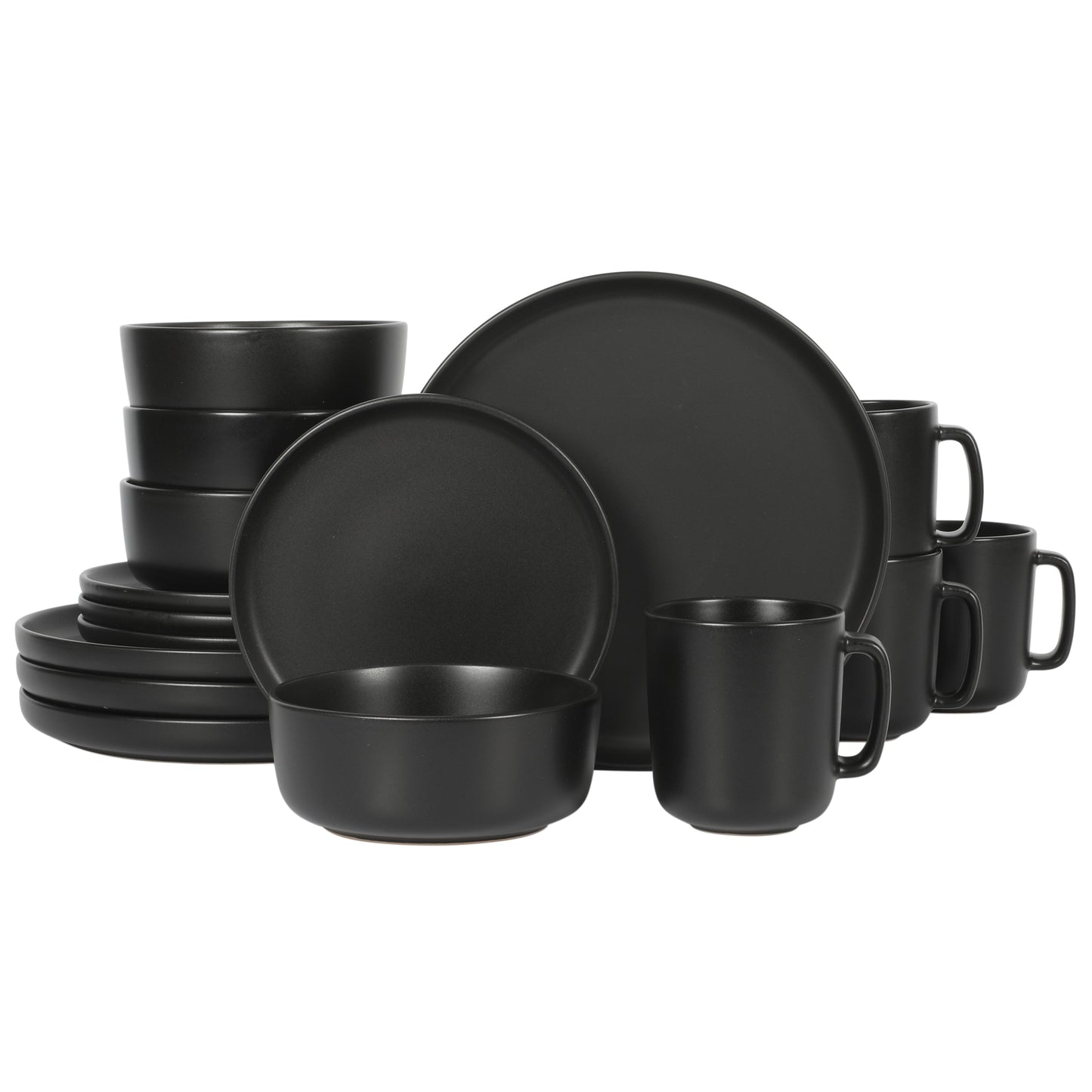 Gibson Home Zuma 16-Piece Round Matte Stoneware Dinnerware Set