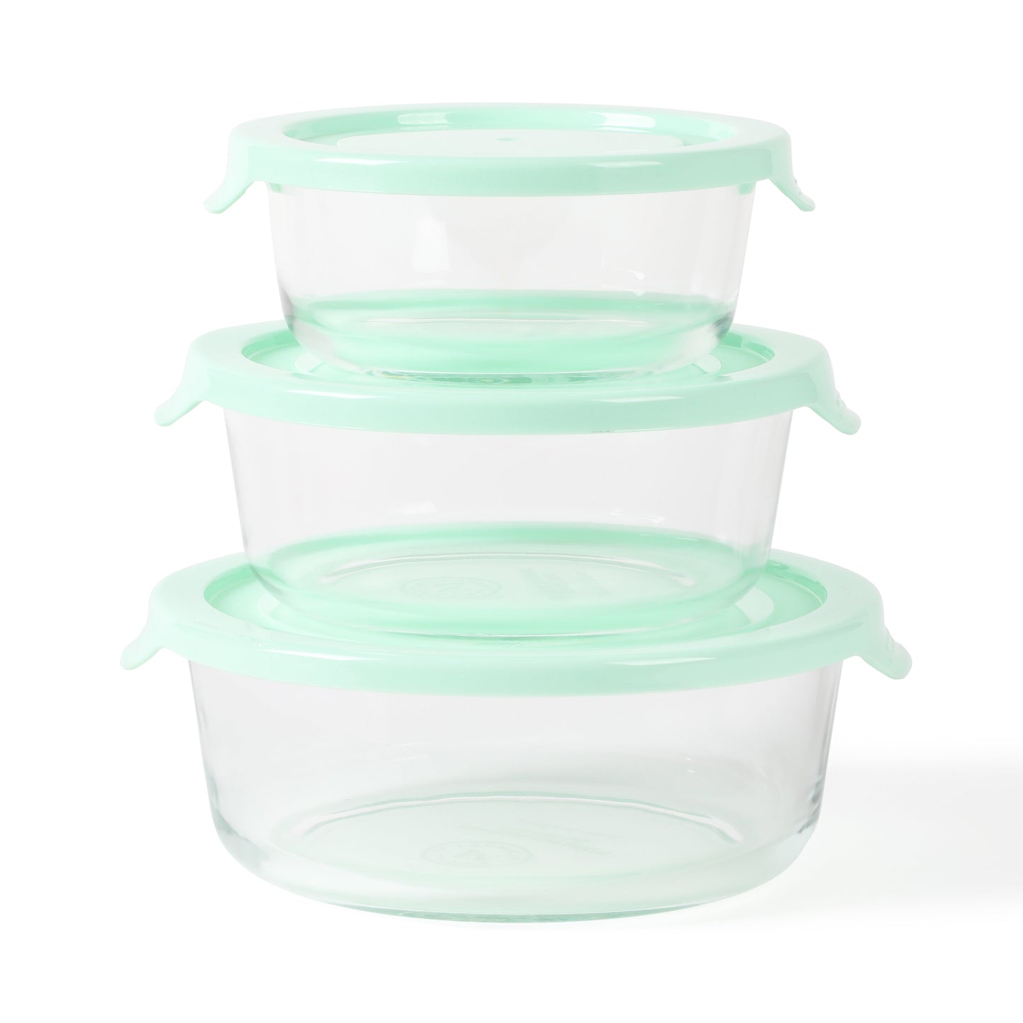 Martha Stewart Hadsell 6-Piece (32.1oz, 22oz, 13.5oz) Round Borosilicate Glass Storage Container Set w/ Lids