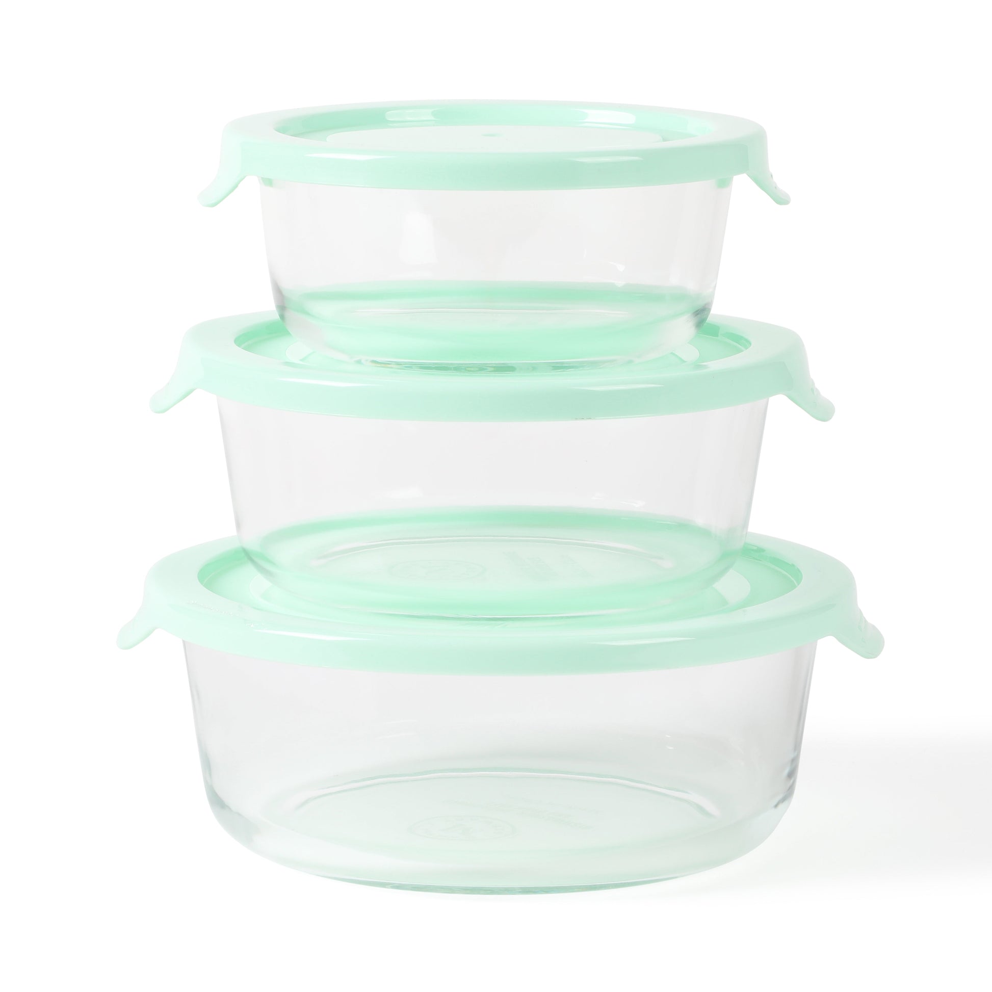 Martha Stewart Hadsell 6-Piece (32.1oz, 22oz, 13.5oz) Round Borosilicate Glass Storage Container Set w/ Lids