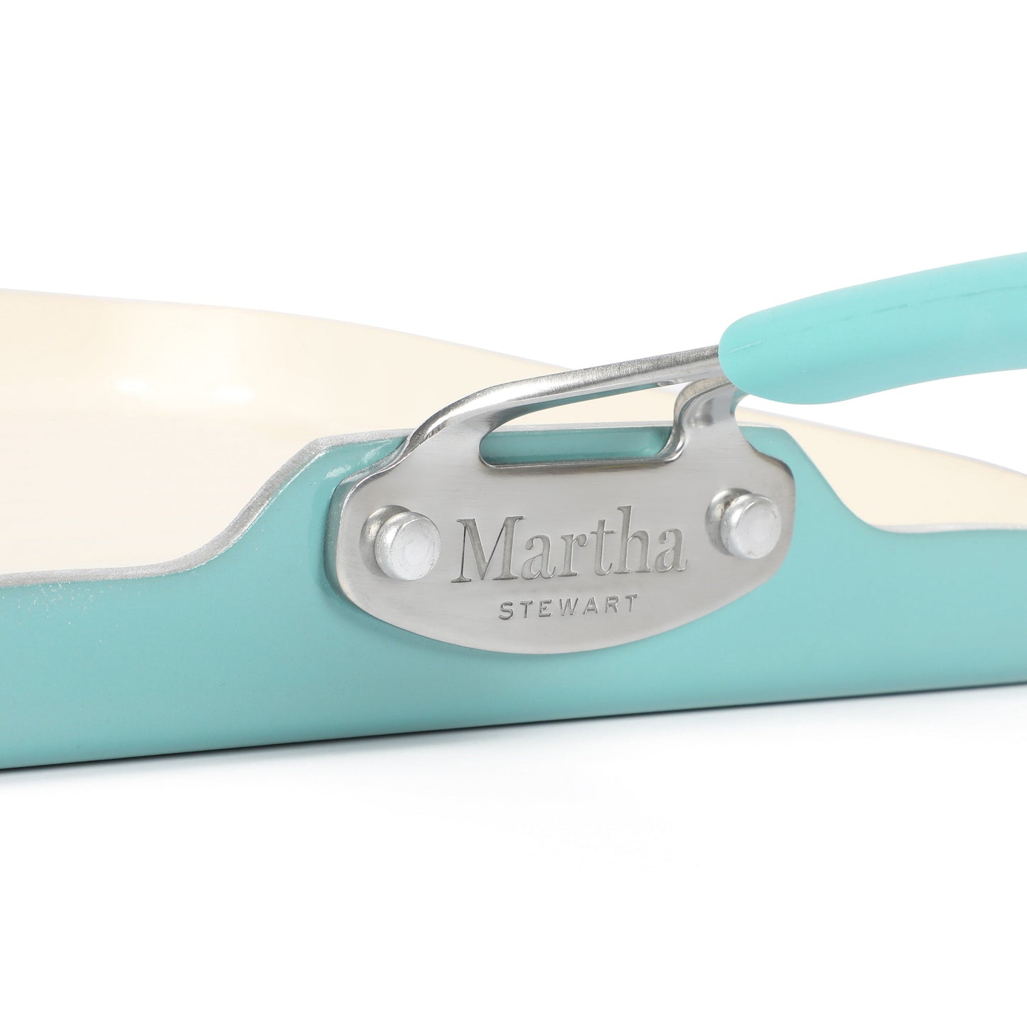Martha Stewart Everyday Charlemont 10-Inch Teal Aluminum Square Griddle