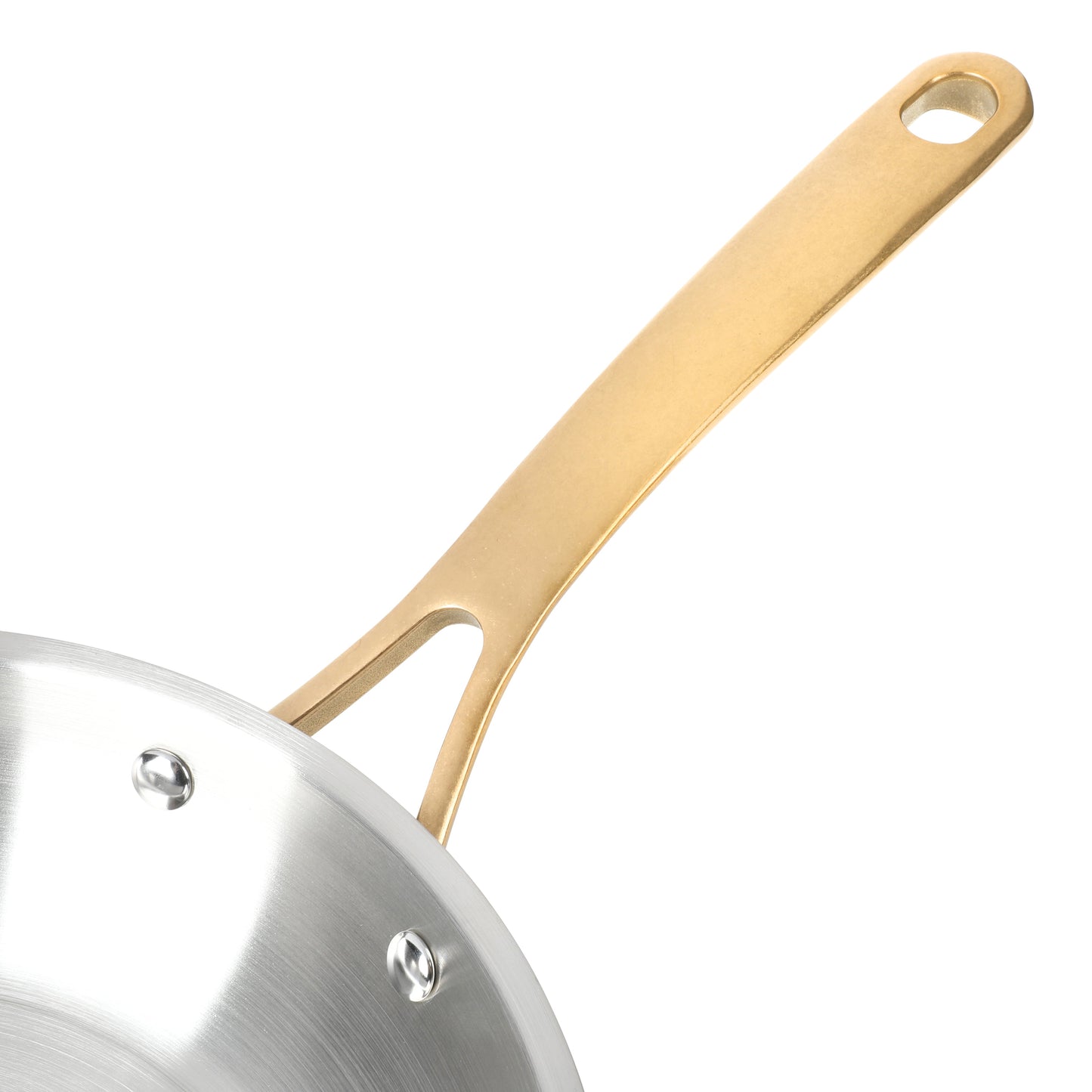 Martha Stewart Vintage 18/8 Tri-ply Stainless Steel 12-Piece Cookware Set w/ Gold Handles