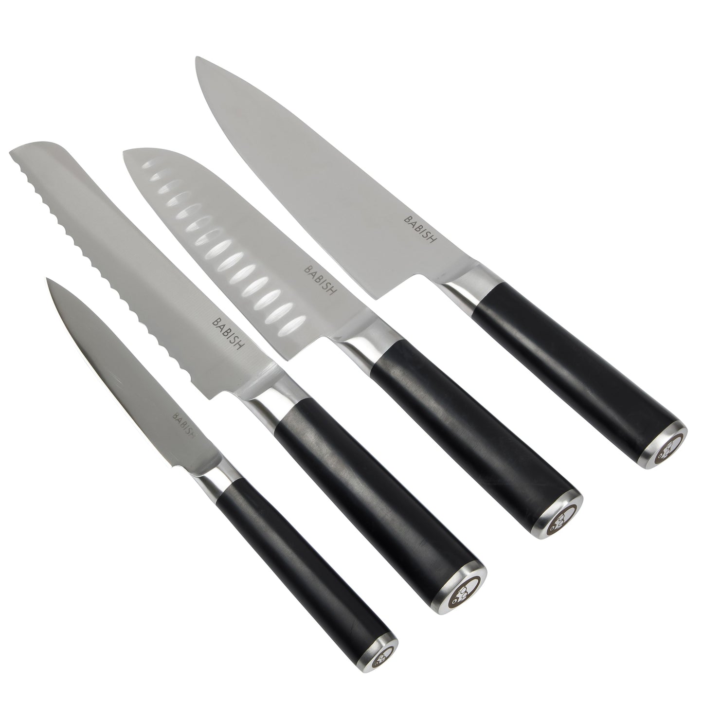 Babish 5 Piece 1.4116 German Steel Magnetic Knife Block Set