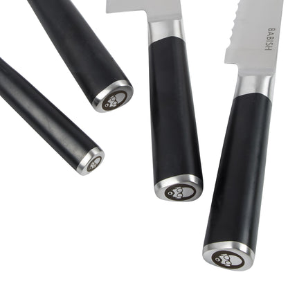 Babish 5 Piece 1.4116 German Steel Magnetic Knife Block Set