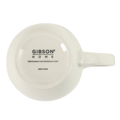 Gibson Home Great Essentials 16 Ounce Porcelain Coffee Mugs - Set of 6 - Cups for Latte, Hot Tea, Cappuccino, Mocha, Espresso, Cocoa