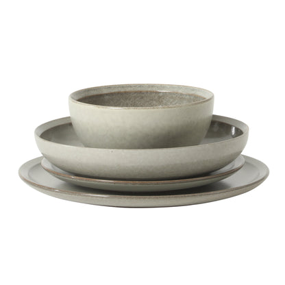 Gibson Elite Beckett Stoneware Matte Reactive Glaze 16 Piece (Service for 4) Plates and Bowls Dinnerware Set