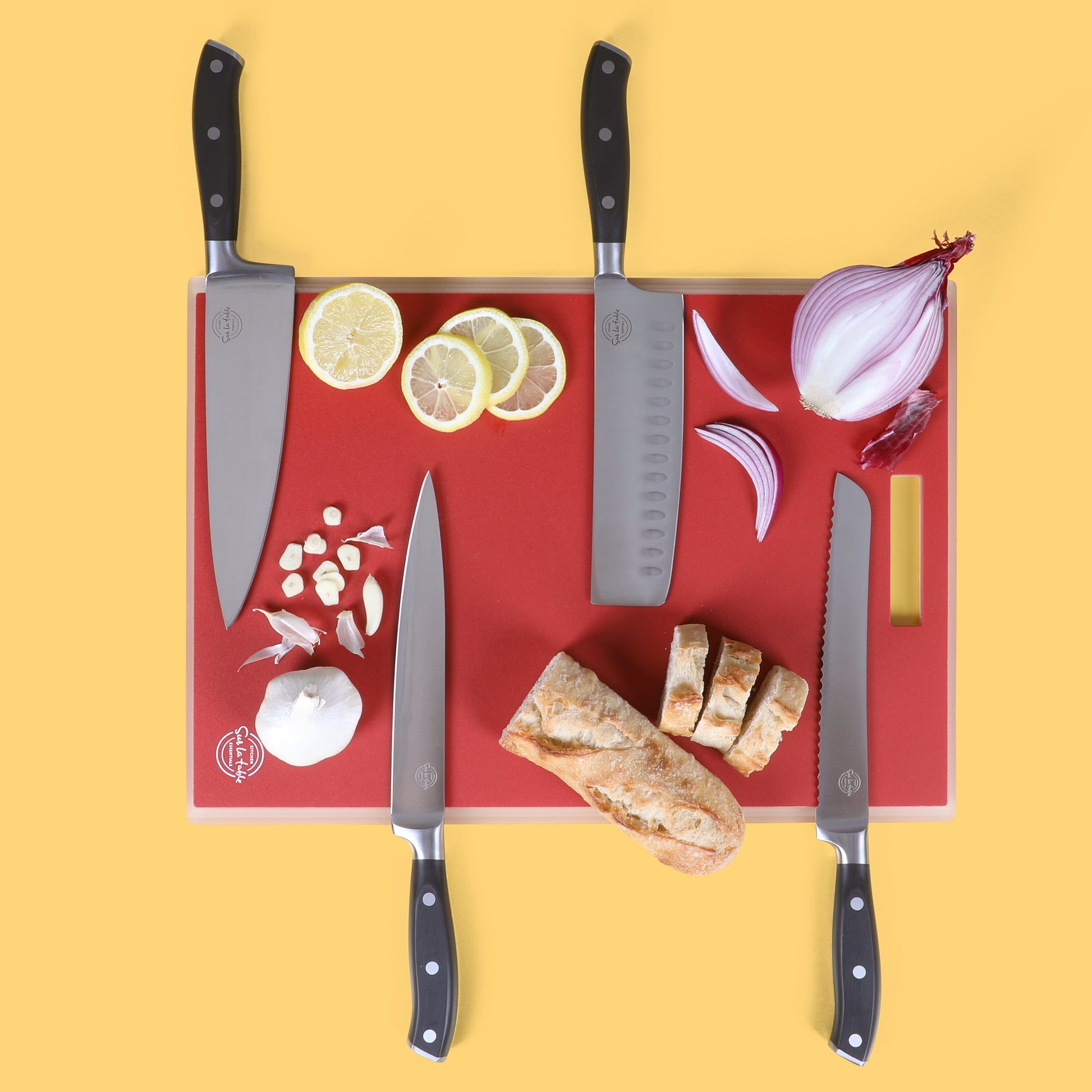 Sur La Table Kitchen Essentials 2-Piece (17" x 12" & 13" x 9") Polypropylene Cutting Board Set