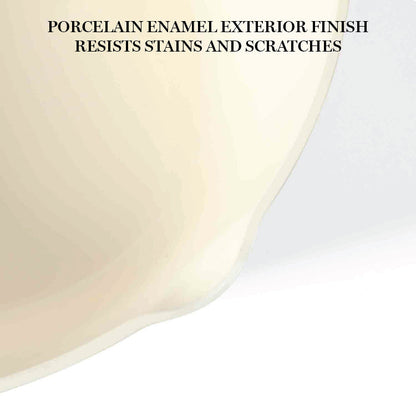 Martha Stewart Heathland Premium Nonstick PFA Free Ceramic Interior 10-Piece Tapered Aluminum Cookware Set - Linen White