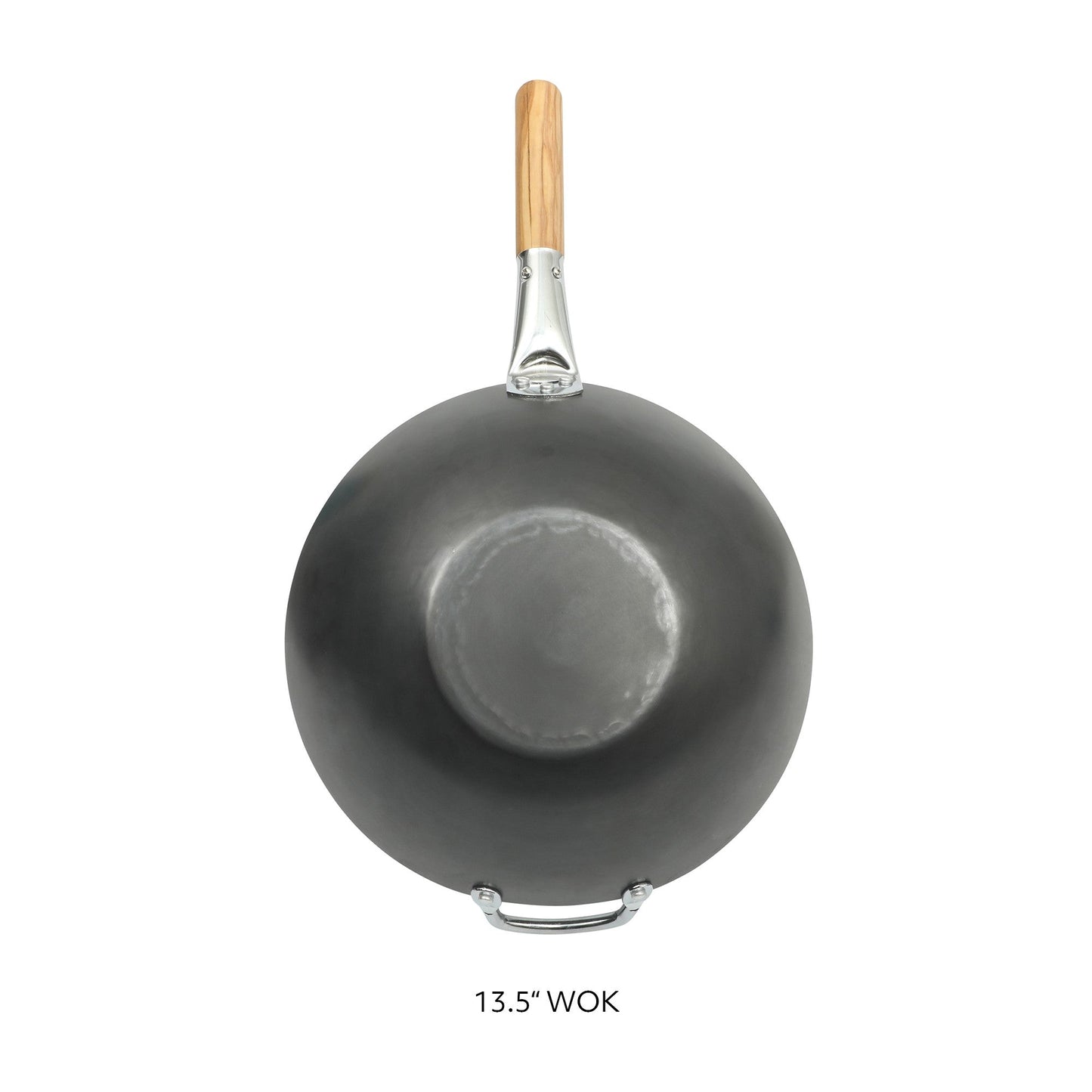 Sur La Table Kitchen Essentials Quick Fire Carbon Steel 13.5" Flat Bottom Wok