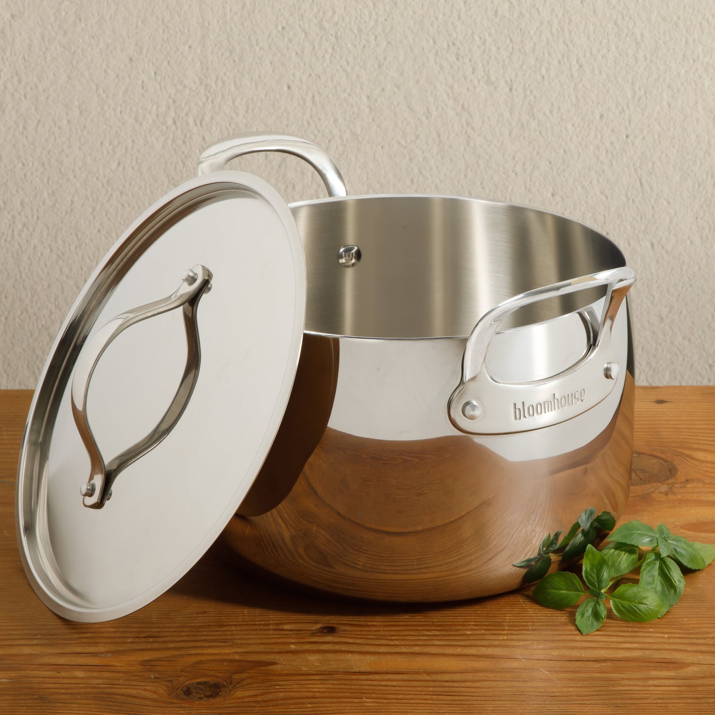 Bloomhouse 8 Quart Tri-Ply Stainless Steel Stock Pot with Lid – Dutch Oven, Oven Safe, Dishwasher Safe