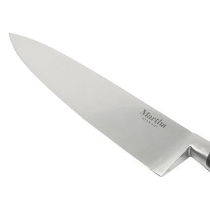 Martha Stewart Carverton 8" Chef Knife, High Carbon Stainless Steel Kitchen Knive  W/ Black Triple Rivet Handle