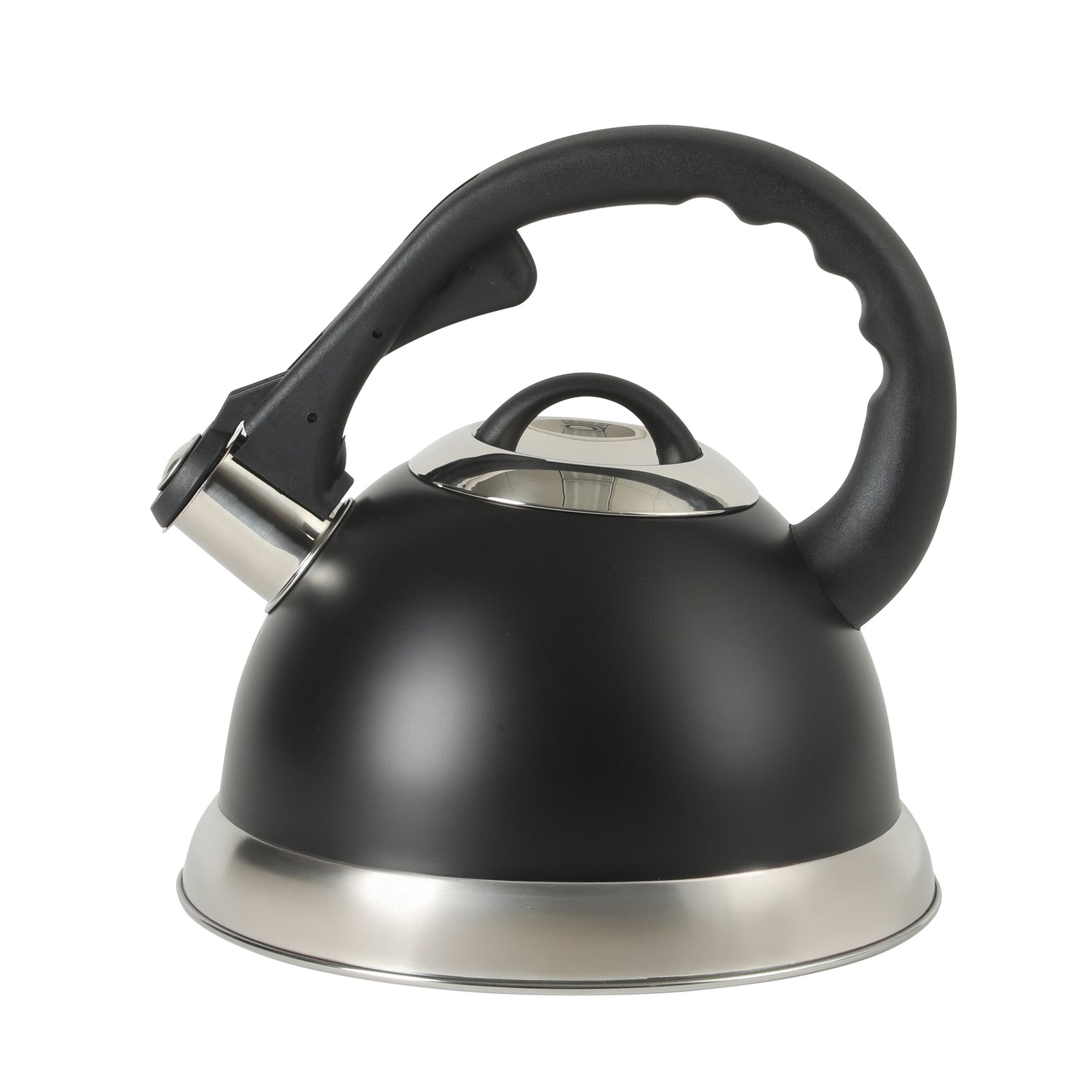 Mr. Coffee Clarefield 2.4 Quart Whistling Tea Kettle – Stovetop Water Kettle with Lid, Heat-Resistant Nylon Handle and Knob, Stainless Steel Trim