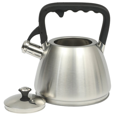 Mr. Coffee Armidale Large 2.5QT Brushed Stainless Steel Whistling Tea Kettle