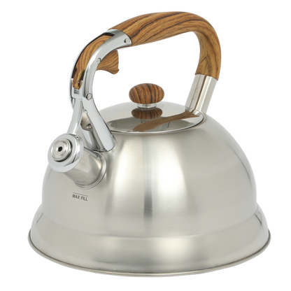 Mr. Coffee Woodmont 2-Quart Stainless Steel Tea Kettle w/ Wood Handle