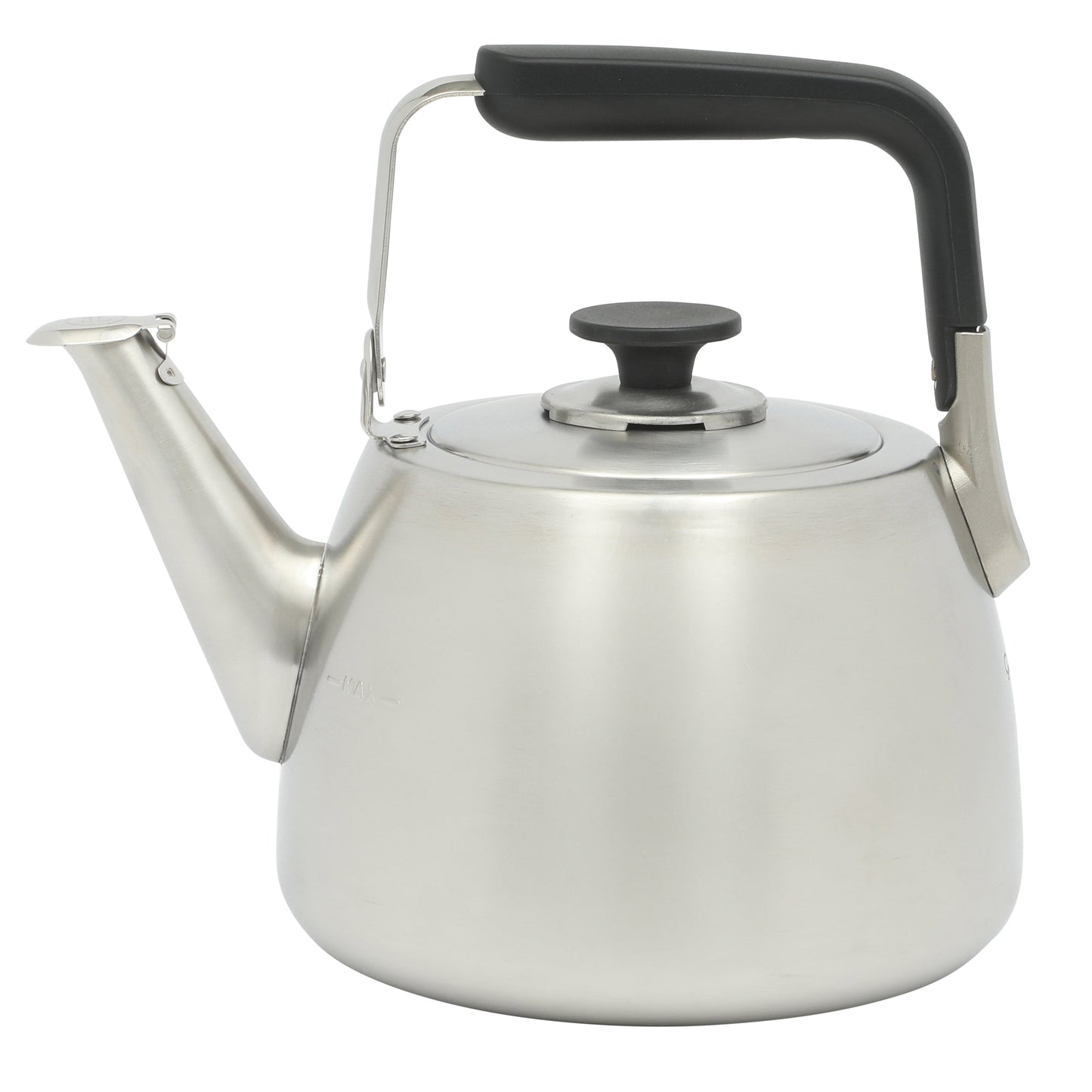 Sur La Table Kitchen Essential Large 2 QT Heavy Gauge Stainless Steel Whistling Tea Kettle