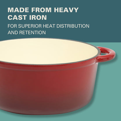 Gibson Home Addlestone 5 Quart Enameled Cast Iron Dutch Oven