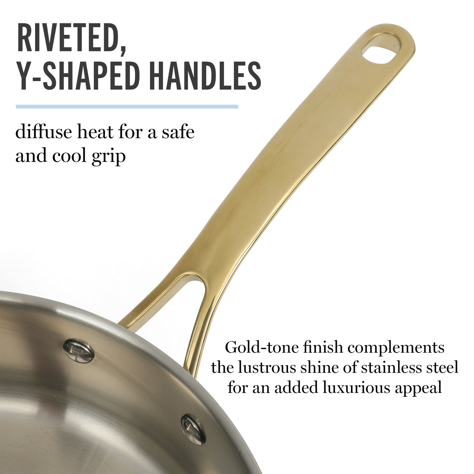 Martha Stewart Castelle 10-Piece Stainless Steel Cookware Set