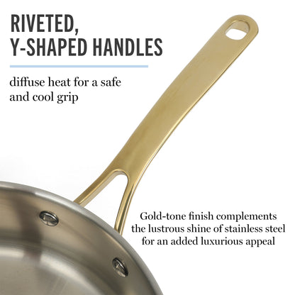 Martha Stewart Castelle 10-Piece Stainless Steel Cookware Set