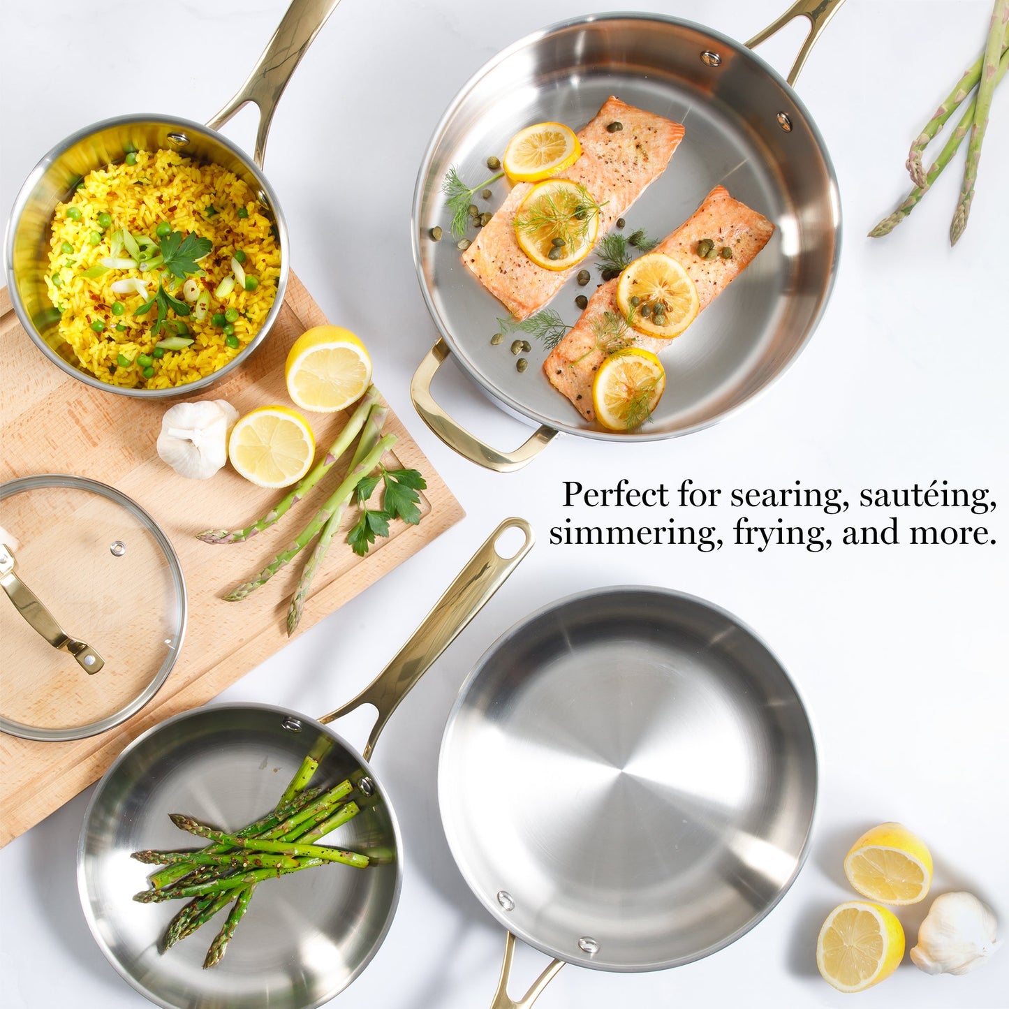 Martha Stewart Castelle 10-Piece Stainless Steel Cookware Set