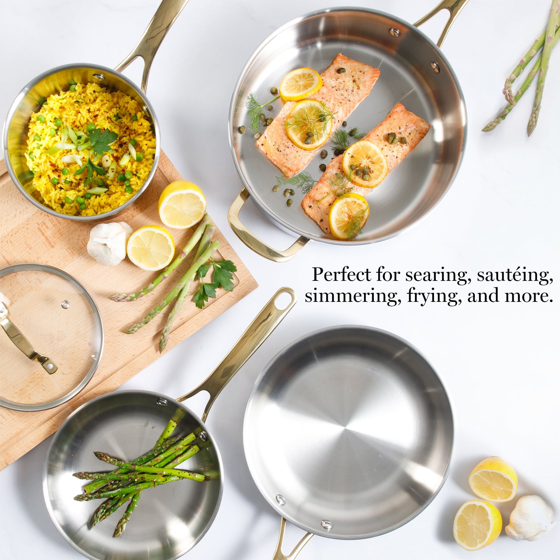 Martha Stewart Castelle 10-Piece Stainless Steel Cookware Set