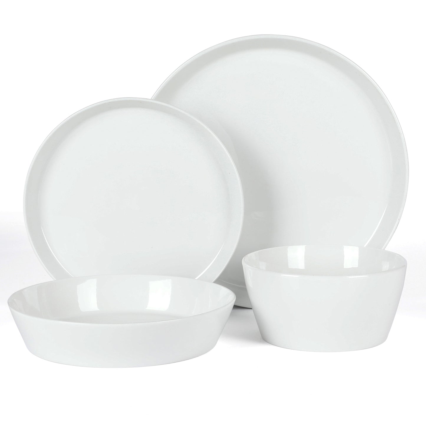Martha Stewart Selma Chip & Scratch Resistant Dinnerware Set, Plates and Bowls Dishes Set