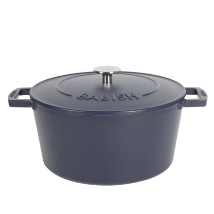 Babish 6-Quart Round Matte Enamel Cast Iron Dutch Oven Pot With Lid