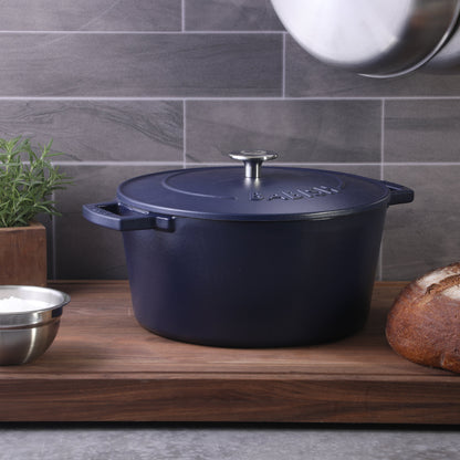 Babish 6-Quart Round Matte Enamel Cast Iron Dutch Oven Pot With Lid