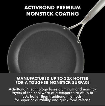 Babish 10 Piece Hard Anodized Titanium Forever Non Stick Technology Durable Pots and Pans Cookware Set - Black