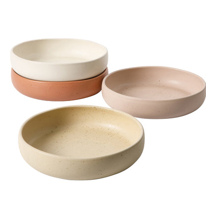 Bloomhouse Corsica Clay 16 Piece Double Bowl Stoneware Reactive Glaze Dinnerware Set