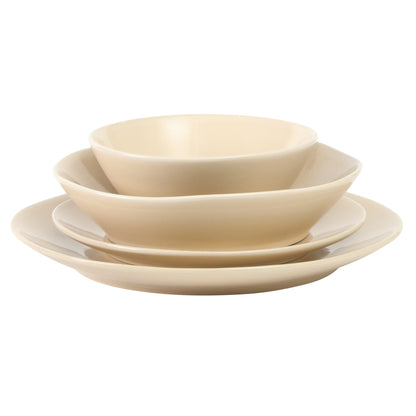 Bloomhouse Montecito Breeze 16 Piece (Service for 4) Double Plates and Bowls Stoneware Reactive Glaze Dinnerware Set