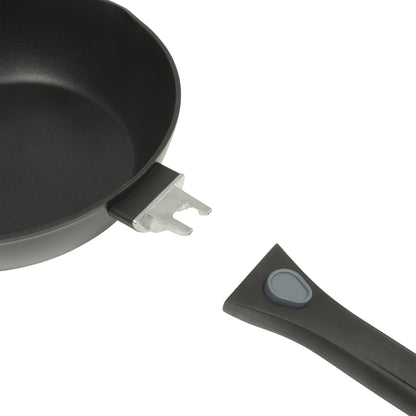 Oster SmartHandle Advance 13-Piece Nonstick Cookware Set – Matte Black Finish, Induction Base, Detachable Handles, Forged Aluminum, Oven & Dishwasher Safe, With Utensils & Pan Protectors