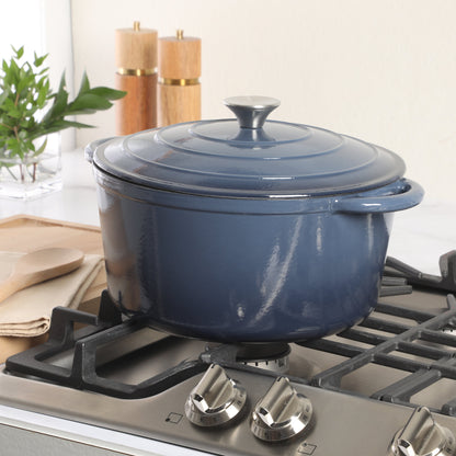 Gibson Home Addlestone 7 Quart Enameled Cast Iron Dutch Oven