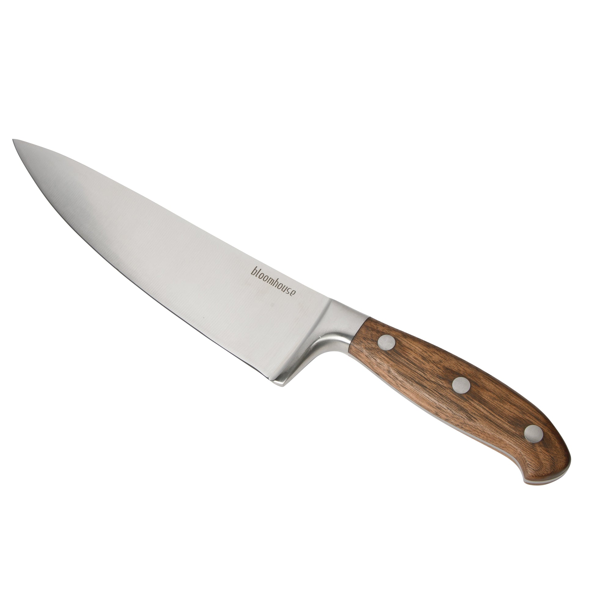 Bloomhouse 8 Inch German Steel Chef Knife W/ Walnut Wood Forged Handle