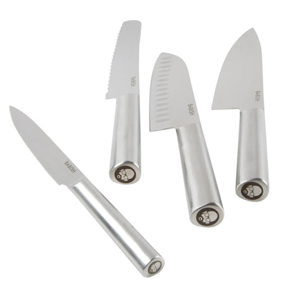 Babish 5 Piece 1.4116 German Steel Magnetic Knife Block Set  Babish 5-Piece Forged Kitchen Knife Block Set – 1.4116 German Steel Cutlery with Magnetic Knife Holder – Professional Chef Knife Set