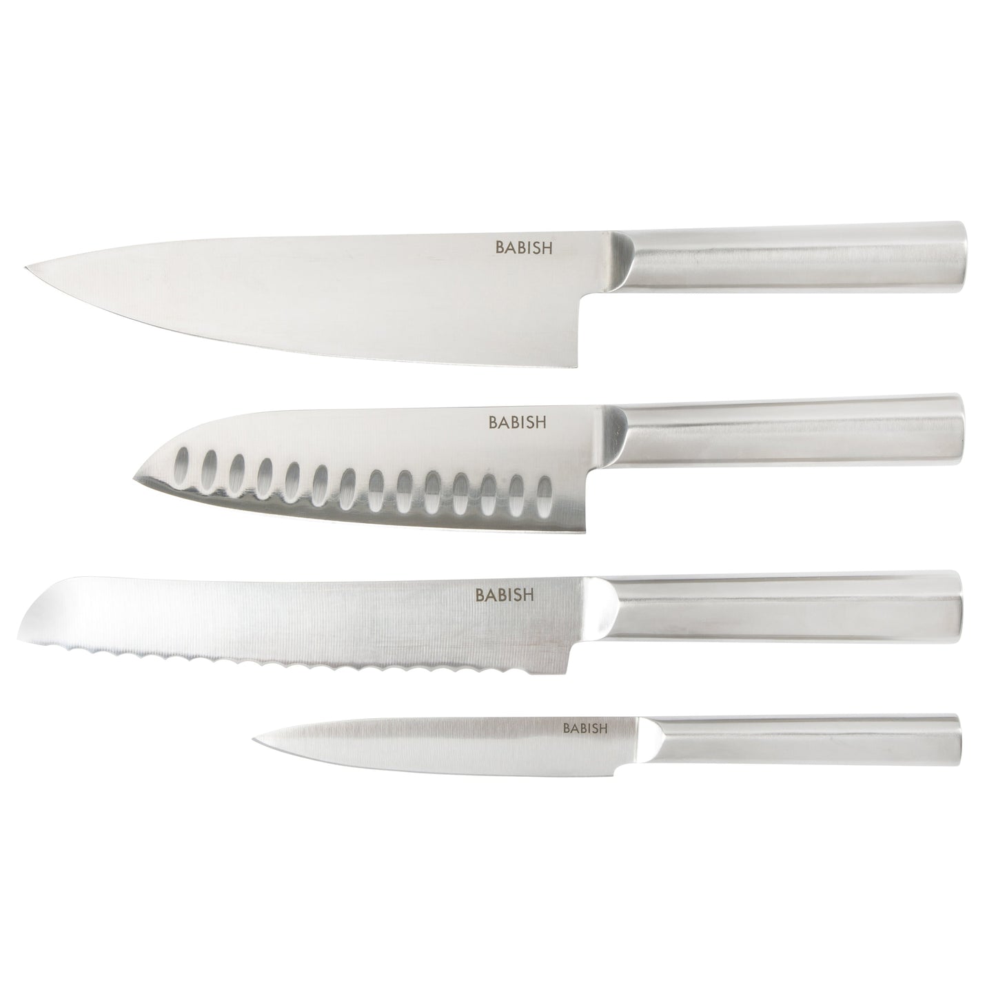Babish 5 Piece 1.4116 German Steel Magnetic Knife Block Set  Babish 5-Piece Forged Kitchen Knife Block Set – 1.4116 German Steel Cutlery with Magnetic Knife Holder – Professional Chef Knife Set