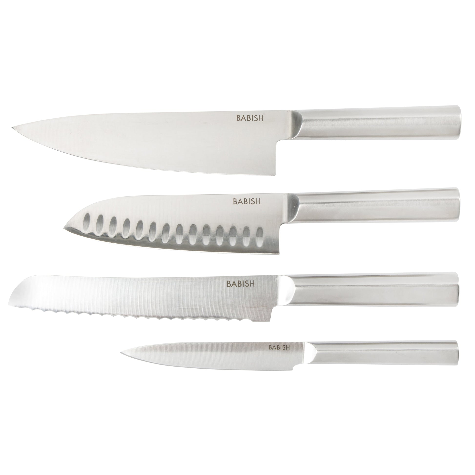 Babish 5 Piece 1.4116 German Steel Magnetic Knife Block Set  Babish 5-Piece Forged Kitchen Knife Block Set – 1.4116 German Steel Cutlery with Magnetic Knife Holder – Professional Chef Knife Set